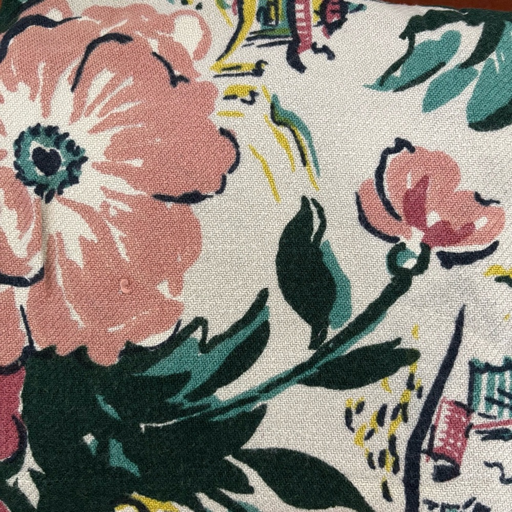 Vintage blanket/material/fabric Japanese Floral Patterned